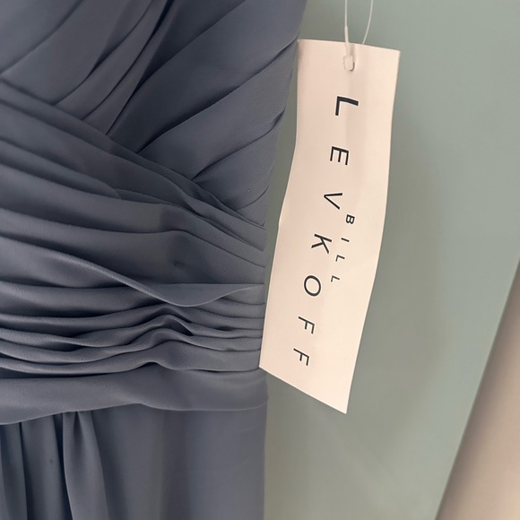 Bill Levkoff Dusty Blue Maxi Dress - Picture 3 of 4